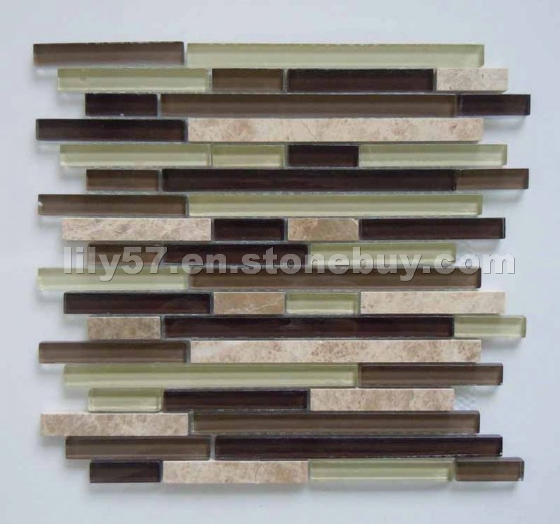 Glass & Marble Mosaic CTR-GM-L005 Glass & Marble Mosaic CTR-GM-L005