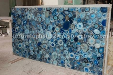 Blue Agate Slab - Semi Precious Stone