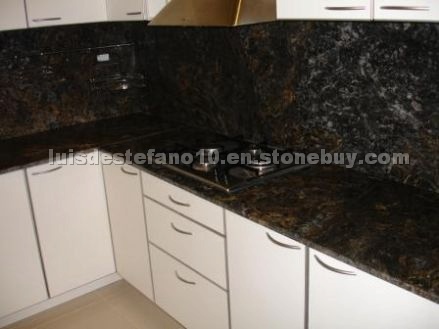 Black Cosmic Leather Countertop