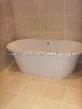 Ravini Crema Winter Marble Bathroom