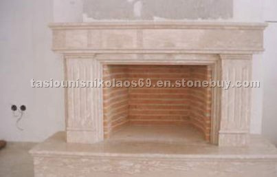 Travertine, Marble fireplaces