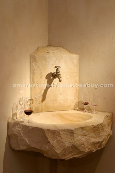Burgundy limestone basin