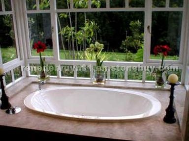 Bathtub surround-marble, travertine, granite
