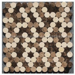 Brown Beige Natural Stone Art Mosaic