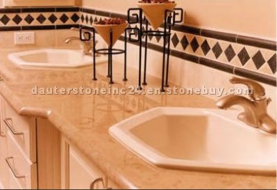 Limestone vanities and floors
