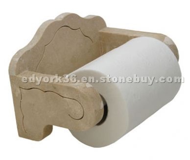 Paper Holder with Travertine