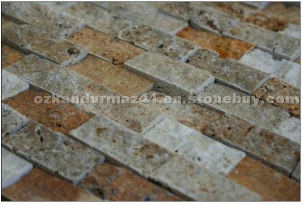 Split Face Mix Travertine Mosaic