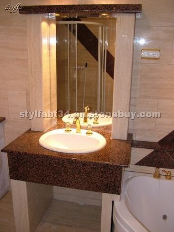 Vanity top-Afrika red granite-Travertine