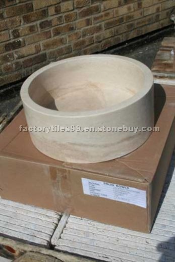 Classic Travertine Cylinder Sink