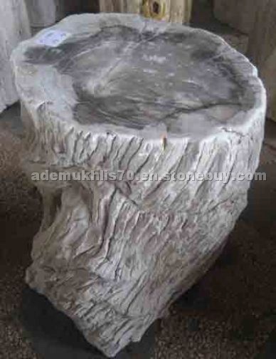 Petrified Wood Stone Top Polished Stools