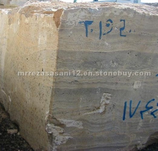 Persian Gray - Skin Snake Travertine Blocks Persian Gray - Skin Snake Travertine Blocks