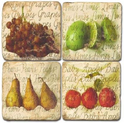 Tumbled Marble Decoratives-Fruits