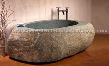 Bathtub carved in stone
