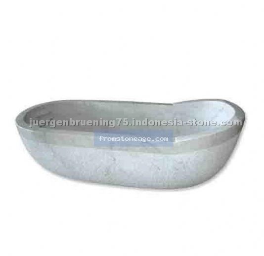 Bathtub in Light Grey Marble