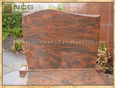 Light brown granite tombstone
