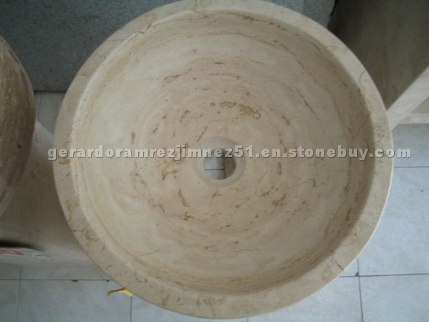 Travertino Fiorito Wash Basin