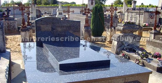 Blue Pearl Granite Monument