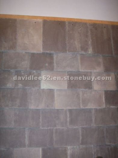 Brown roofing slate