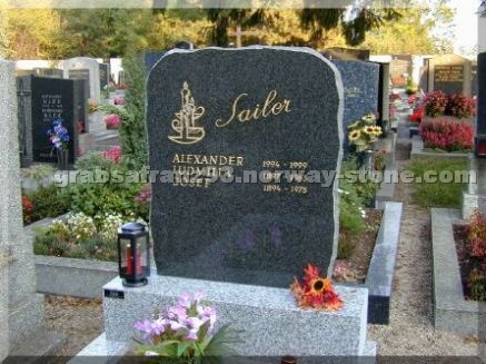 Blue Granite Tombstone