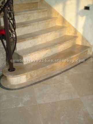 Burgundy white stairs