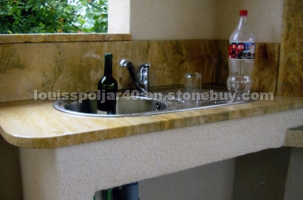 Countertops with granite and marble