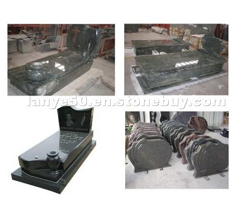 Green Jadeite Granite Tombstones