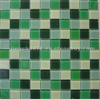 Green glass mosaic