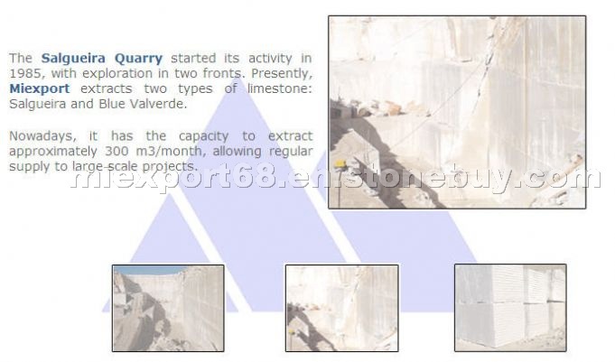 Salgueira and Blue Valverde Limestone Blocks