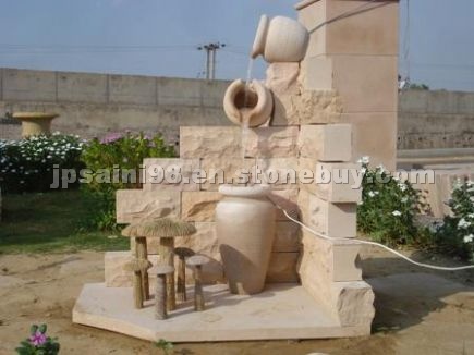 Pink Sandstone Fountain