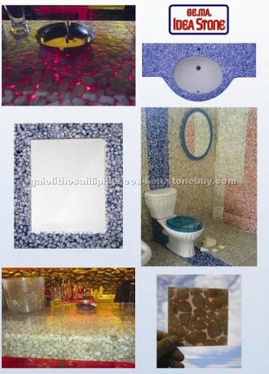 Resin Mixed With Pebbles