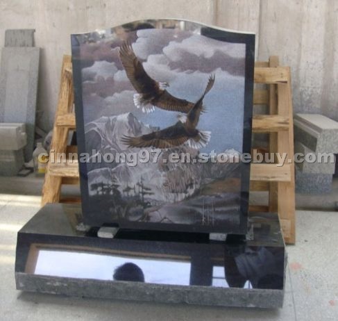 Shanxi Black Granite Monument with shadow carving