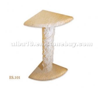 Travertine Corner Table