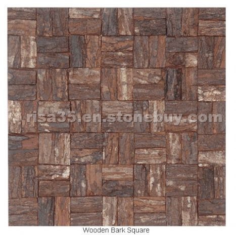 Wooden Bark Mosaic Tiles
