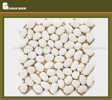 Borderless Pebble - White
