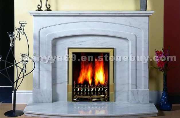 White Marble Fireplace
