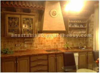 Rojo Alicante Countertop, Backsplash