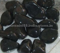 Decorative coloured stone (black)