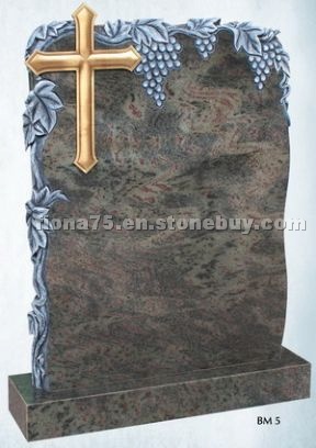 Ocean green granite tombstone BM05