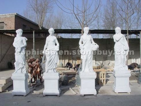 Marble statue carving