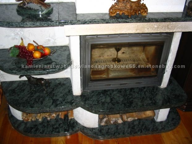 Fireplaces-Blue Pearl granite