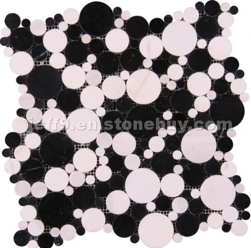 Marble mosaic tiles