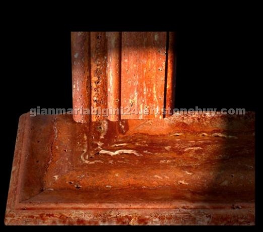 Red Travertine Cuts, Assembly