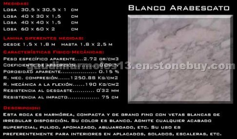 Blanco Arabescato marble