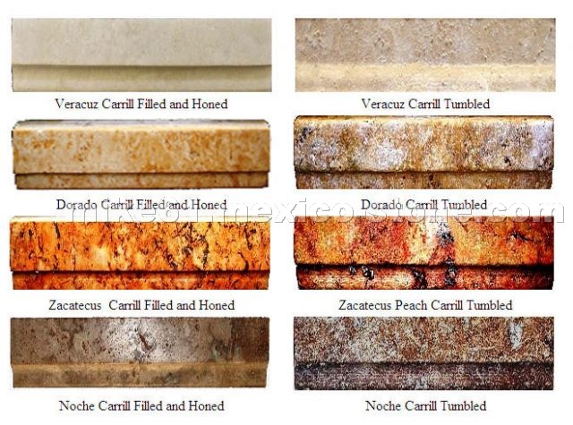 Mexican Travertine Durango Stone Trims, Accents an