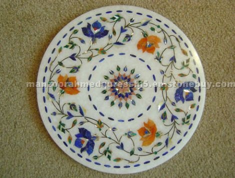 Marble Inlay Work Table Top