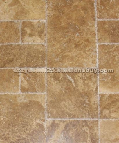 Noce Travertine Brushed Chiseled French Pattern