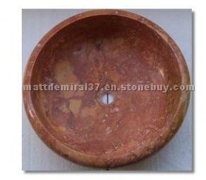 Travertine Sink Red Drop In