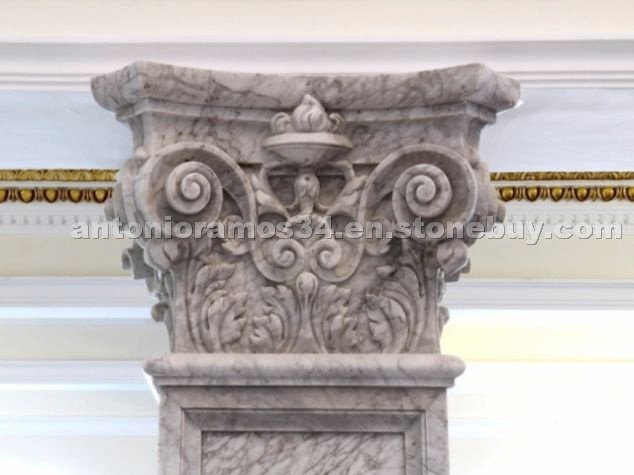 Marble Carved Column, Pillars