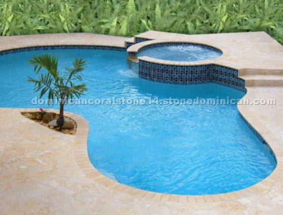 Coral Stone Pool Coping