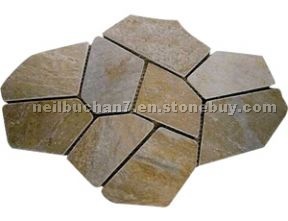 Yellow Brown Quartzite Flagstone